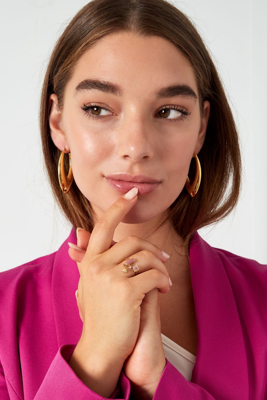 The Edit - Orange Block Stone Ring