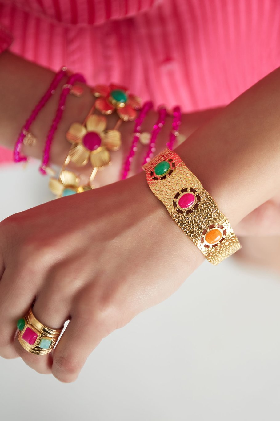 The Edit - Multi Stone Bracelet in Gold