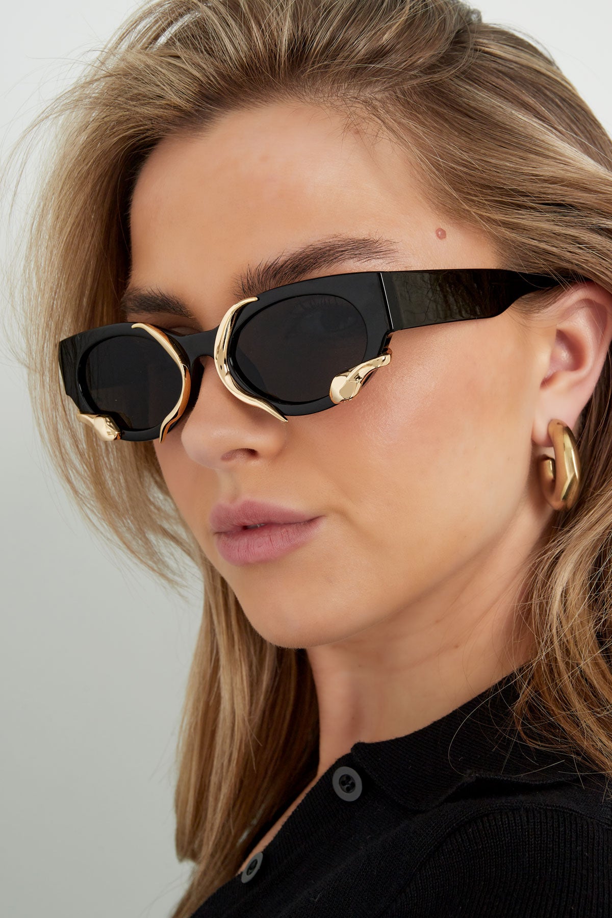 The Edit - Lilac Framed Snake Sunglasses