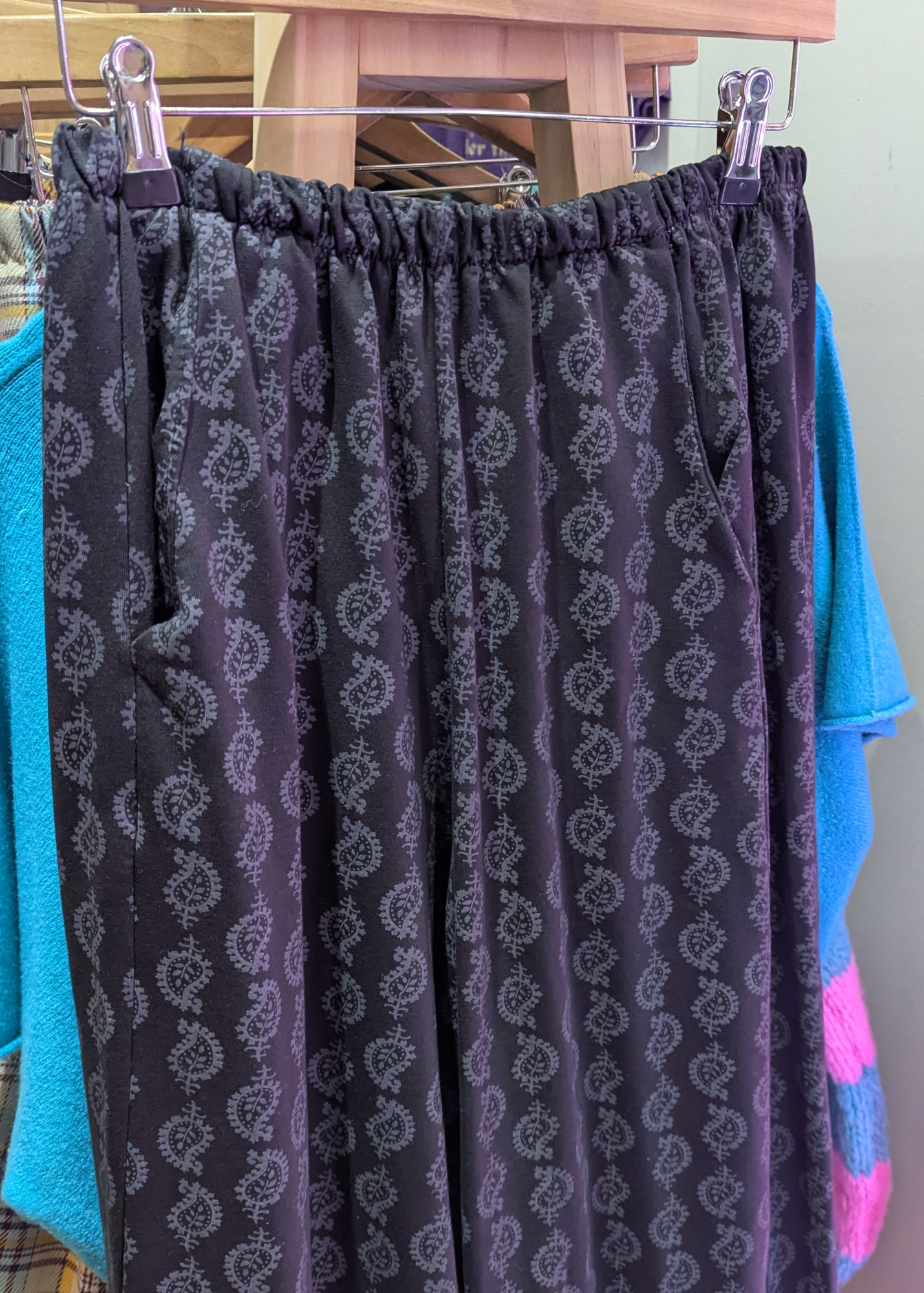 The Edit - Black Paisley Cocoon Joggers