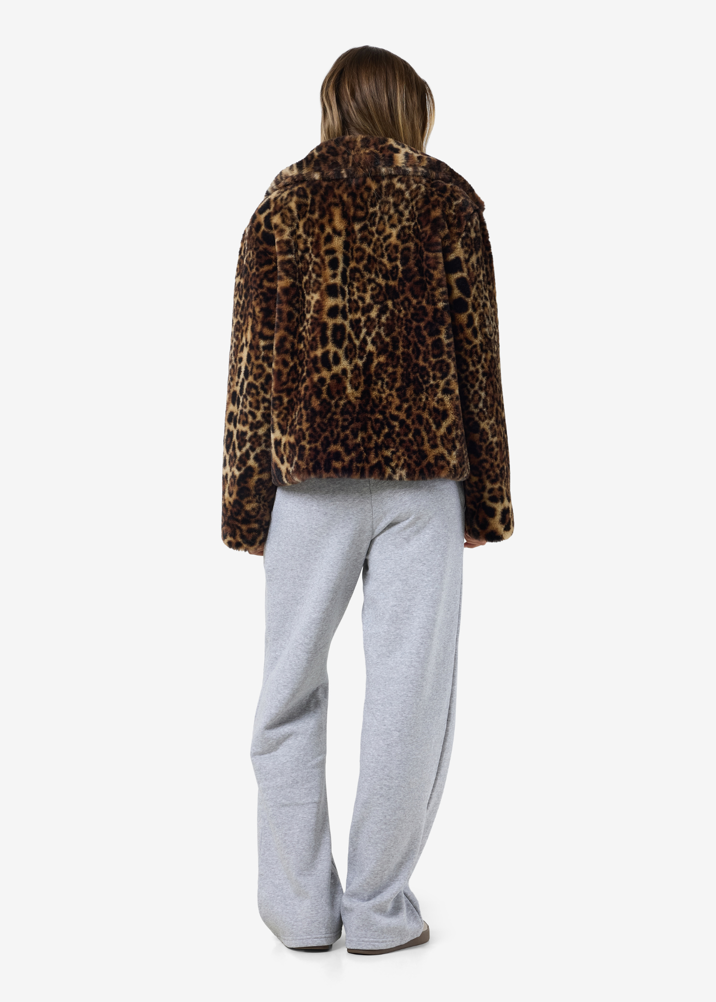 Noisy May - Fluffy Leopard Print Jacket