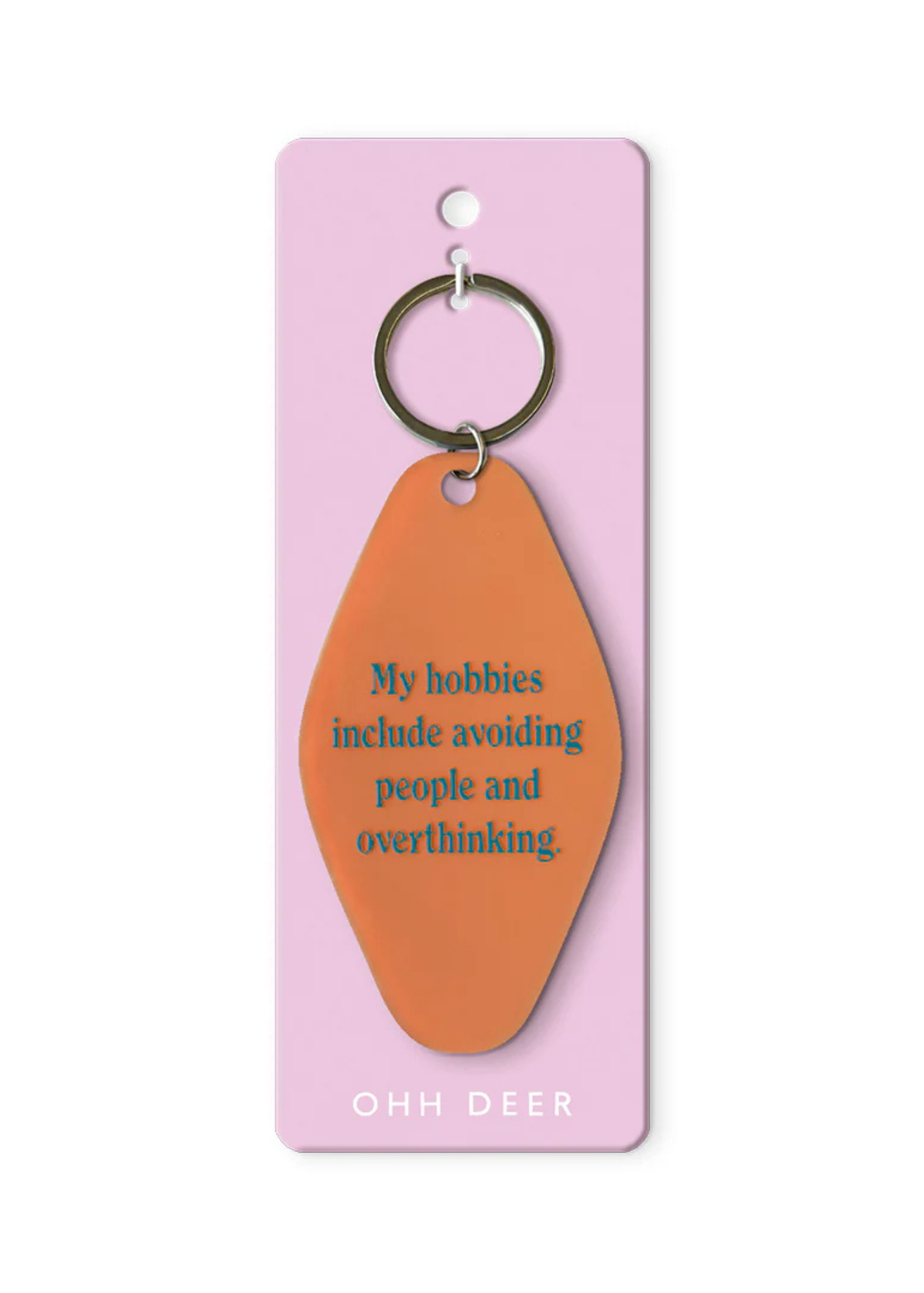 Ohh Deer - 'My Hobbies Include Avoiding People' Keyring