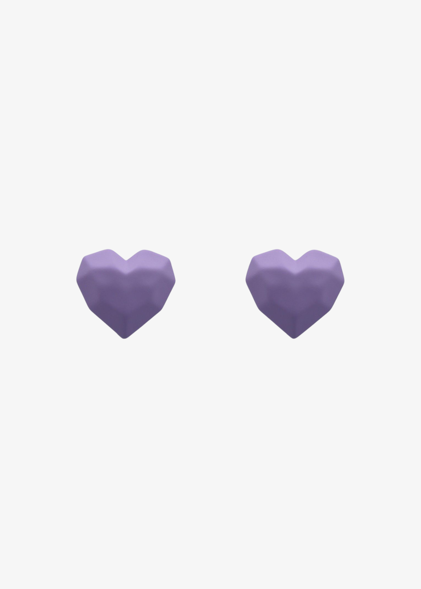 The Edit - 3D Lilac Heart Earrings
