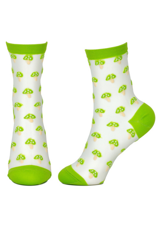 Joe Cool - Sheer Green Mushroom Socks