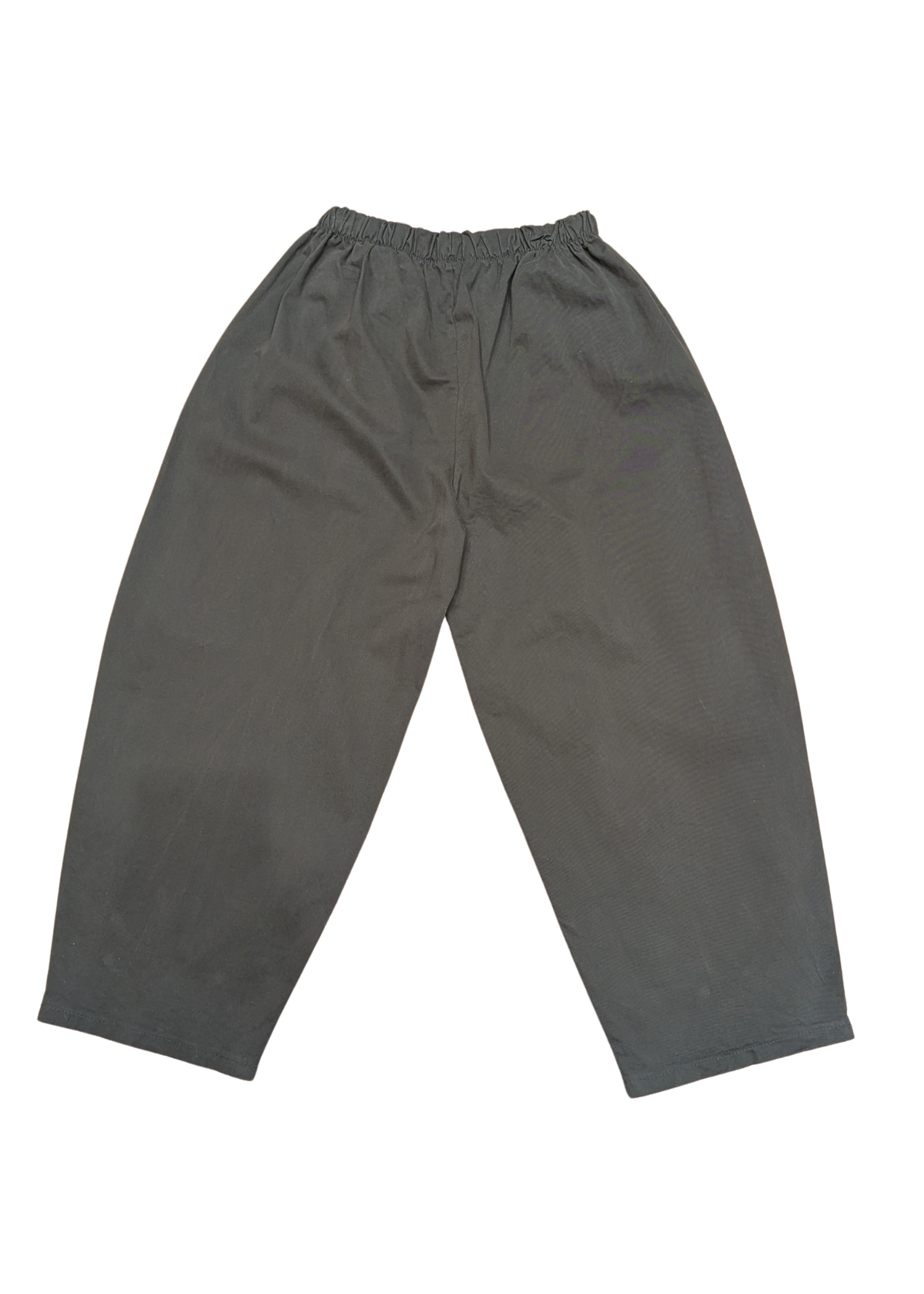 The Edit - Olive Green Twill Barrel Cocoon Trousers