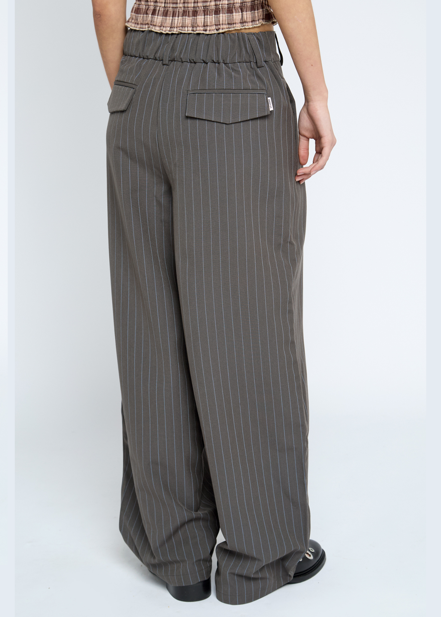 Daisy Street - Front Pleat Pinstripe Brittle Trousers