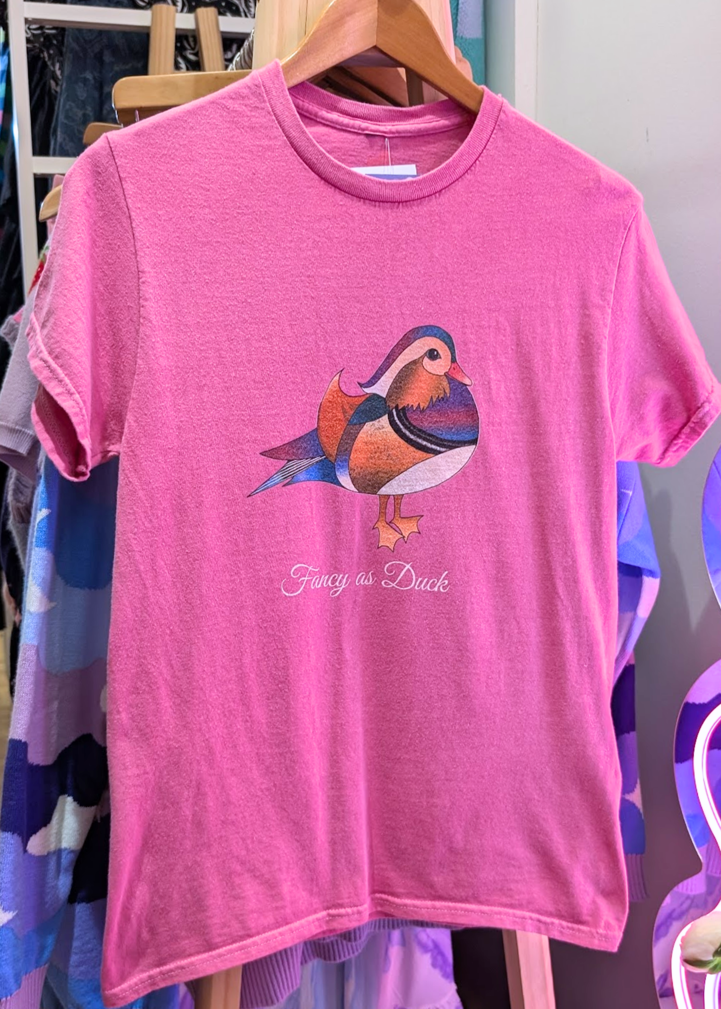 Home of Rainbows - Unisex Fancy as Duck Pink Tee