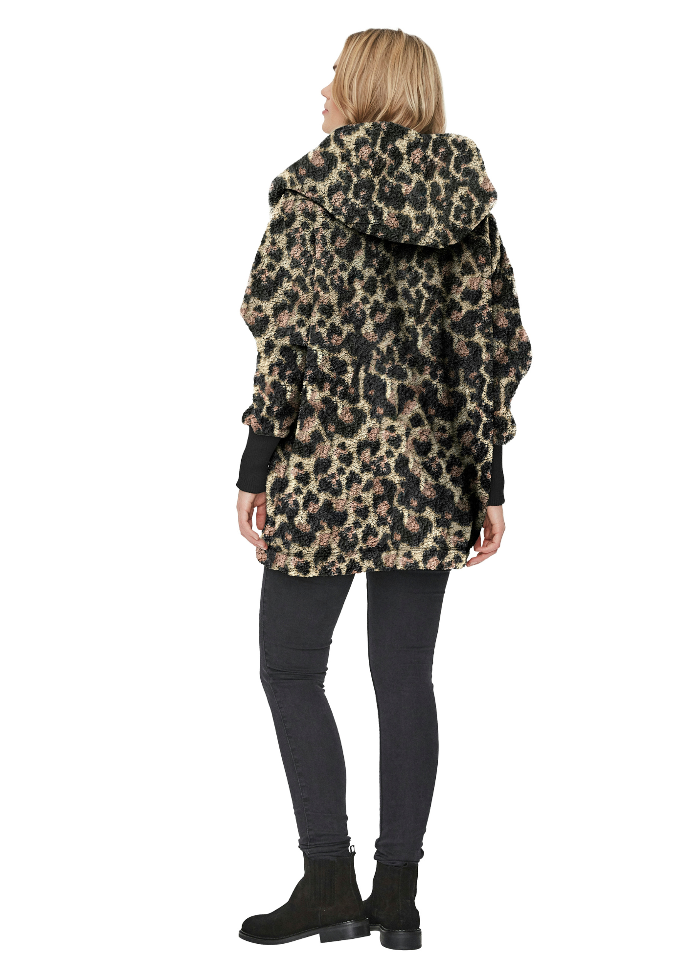 Noisy May - Leopard Print Fluffy Jacket