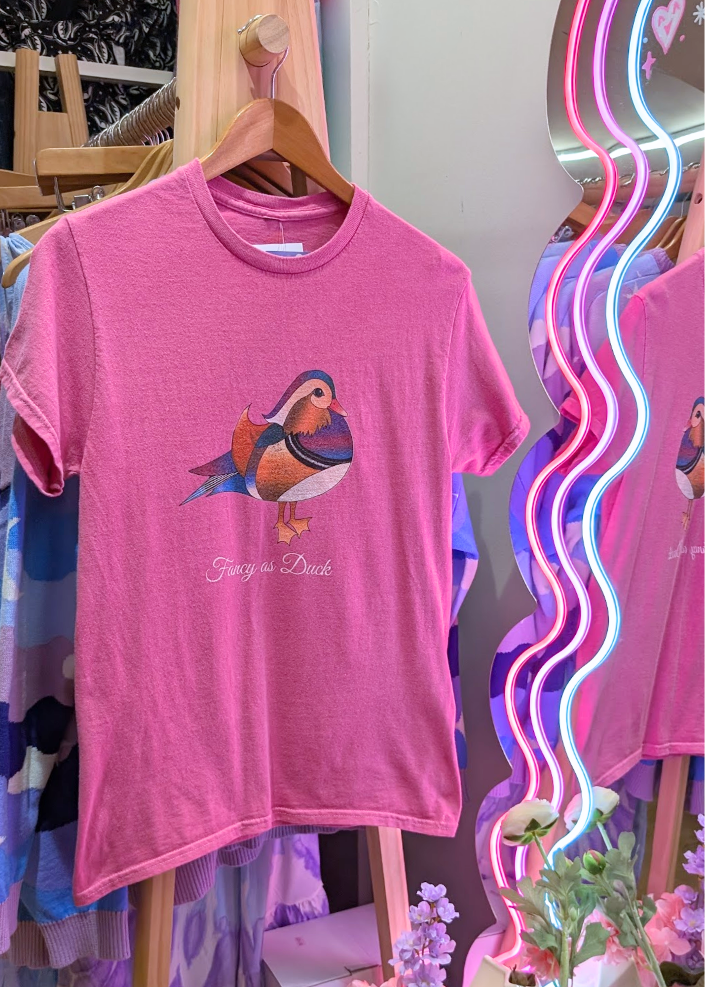 Home of Rainbows - Unisex Fancy as Duck Pink Tee