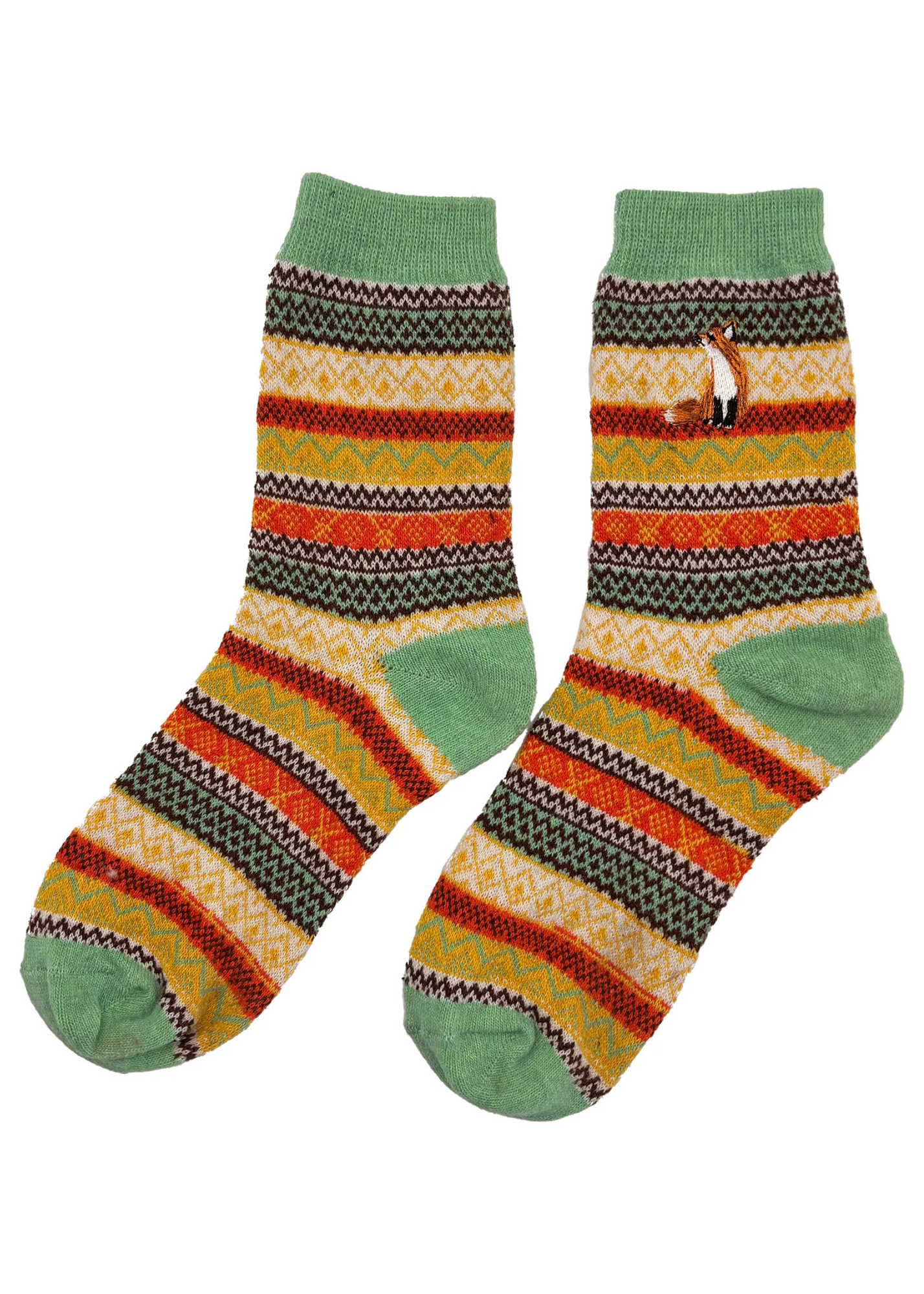 House of Disaster - Secret Garden Fox Fair Isle Socks
