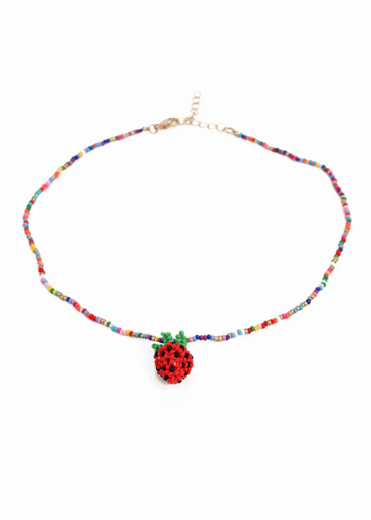 My Doris - Strawberry Beaded Fruit Necklace