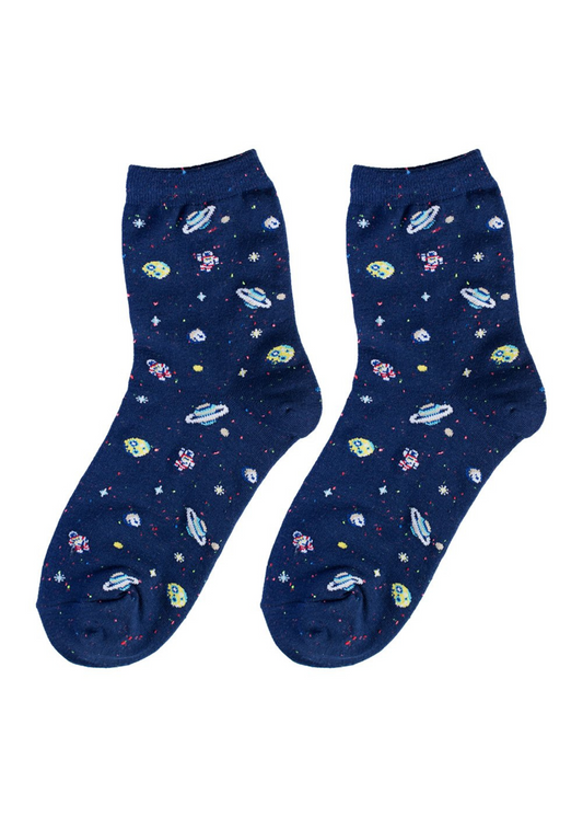 Joe Cool - Navy Blue Cosmos Socks