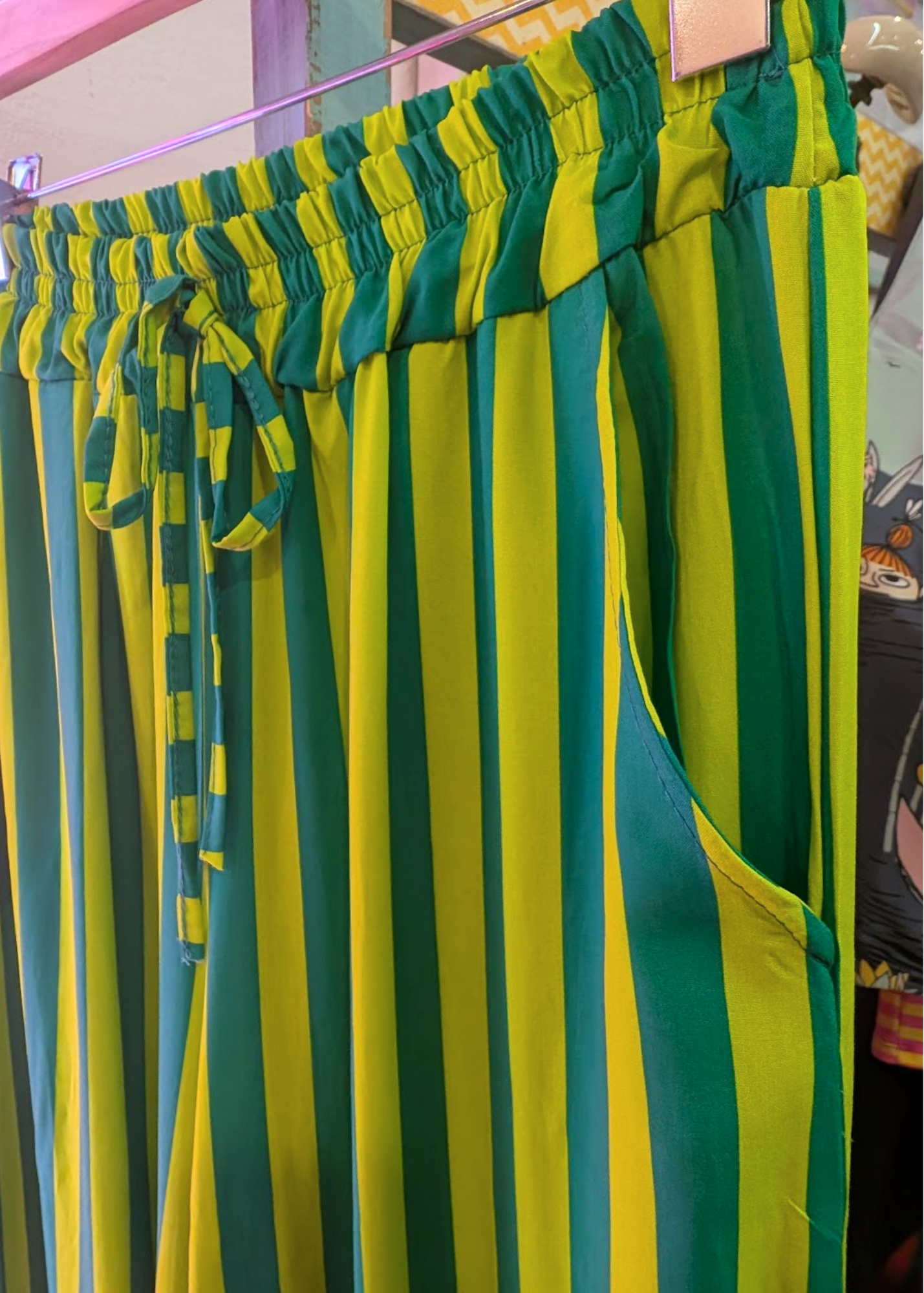 The Edit - Green Striped Trousers