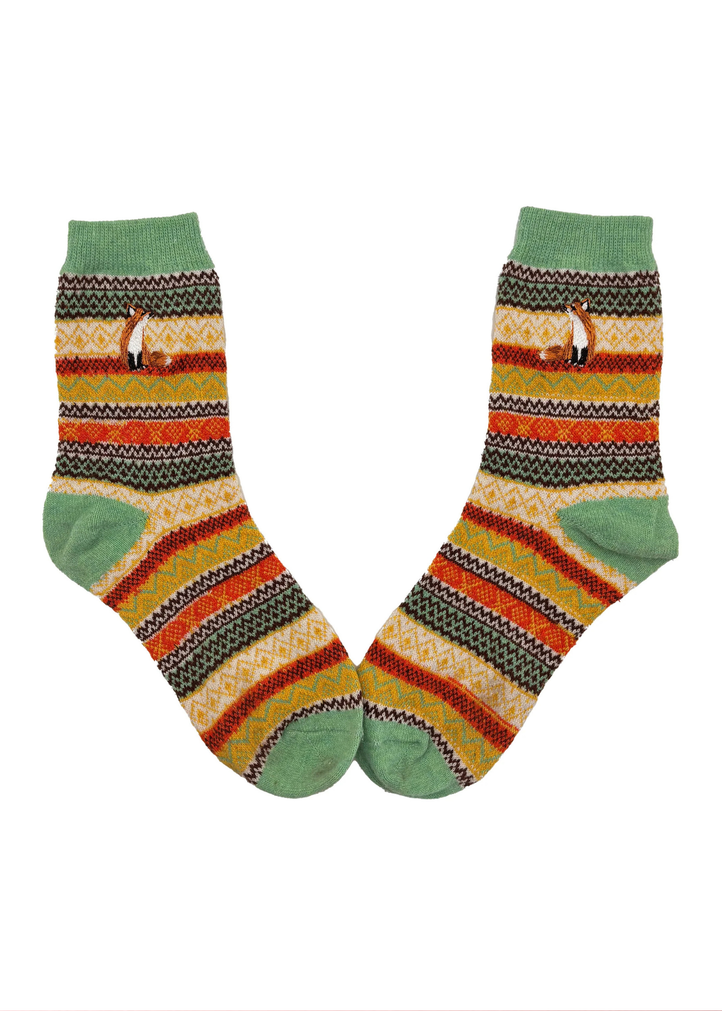 House of Disaster - Secret Garden Fox Fair Isle Socks