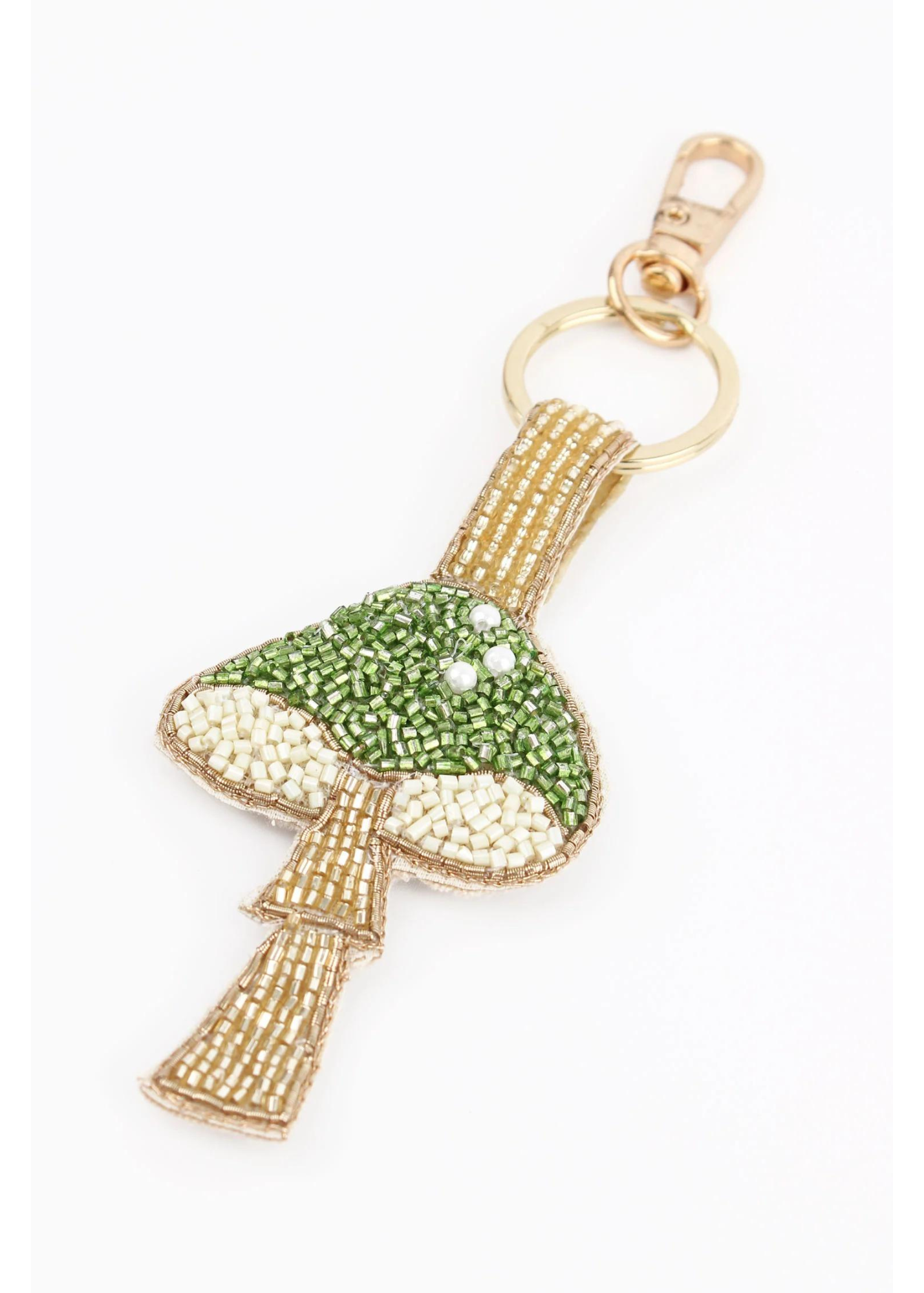 My Doris - Green Mushroom Beaded Keyring