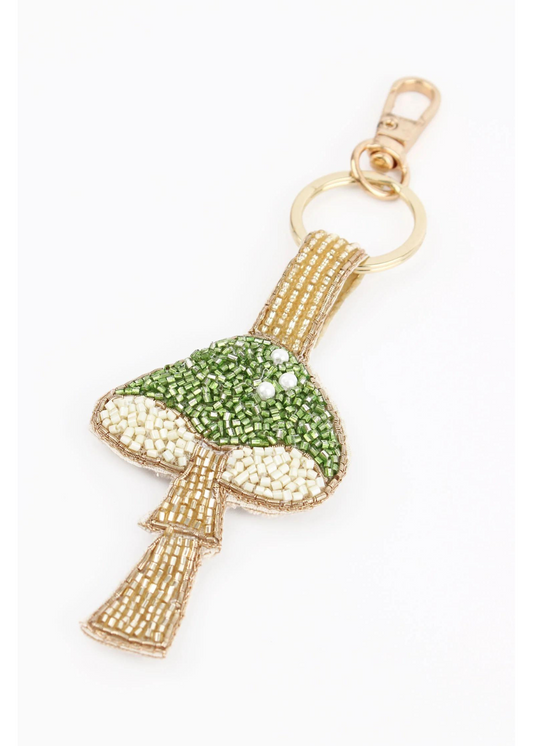 My Doris - Green Mushroom Beaded Keyring