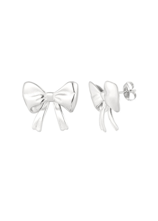The Edit - Silver Bow Earrings