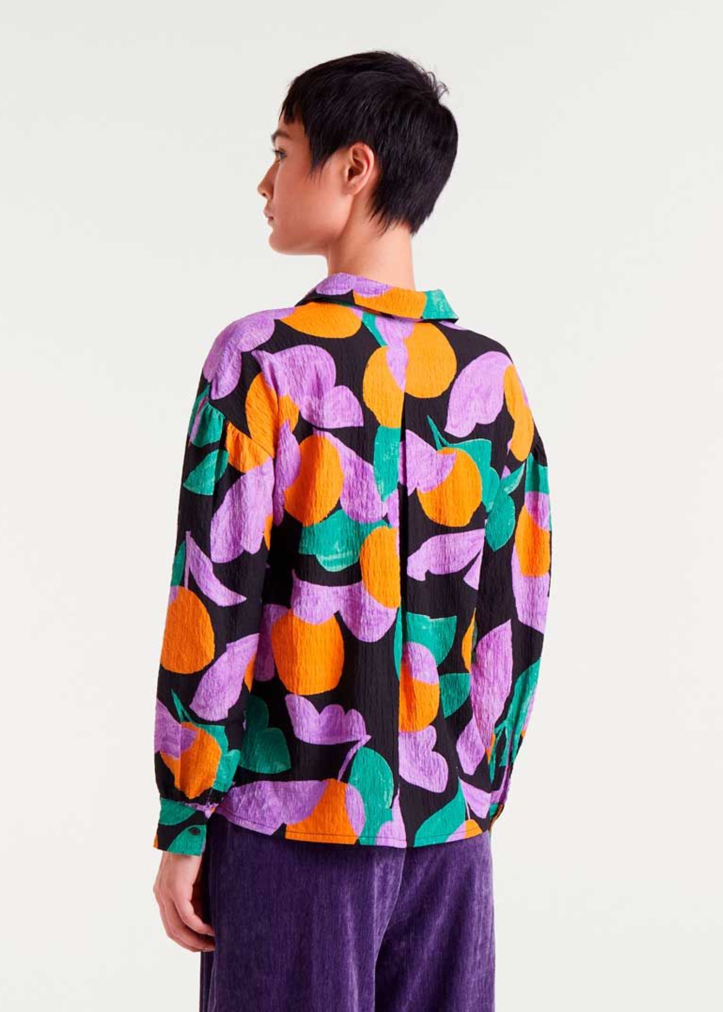 Compañia Fantastica - Retro Apricot Print Shirt