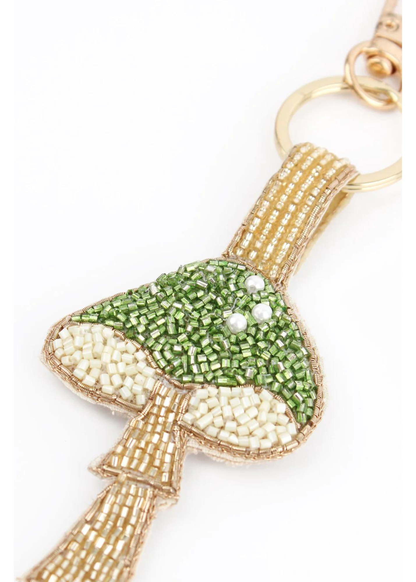 My Doris - Green Mushroom Beaded Keyring