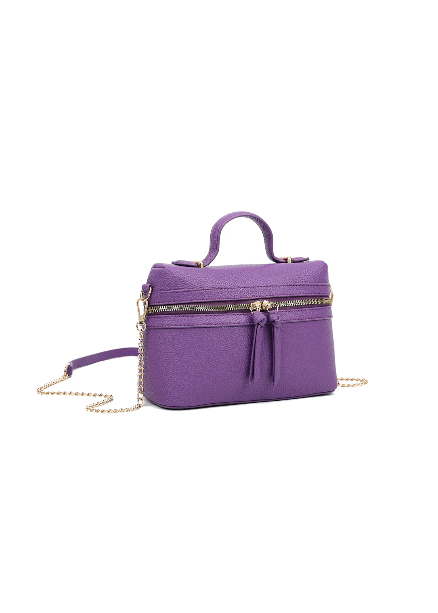 The Edit - Rich Purple Zip Box Bag