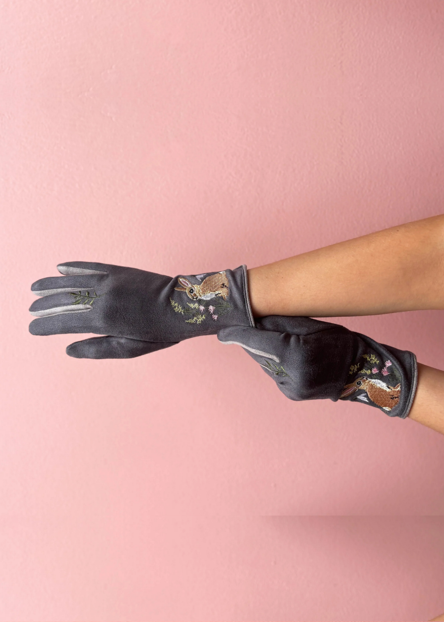 House of Disaster - Secret Garden Embroidered Rabbit Gloves