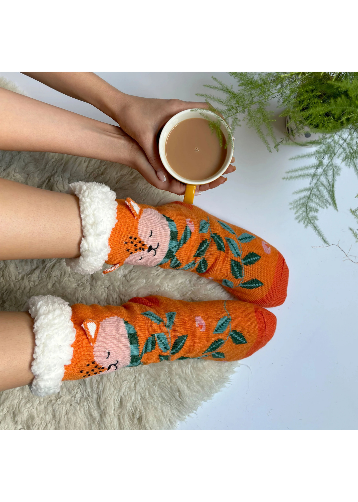 House of Disaster - Secret Garden Fox Slipper Socks