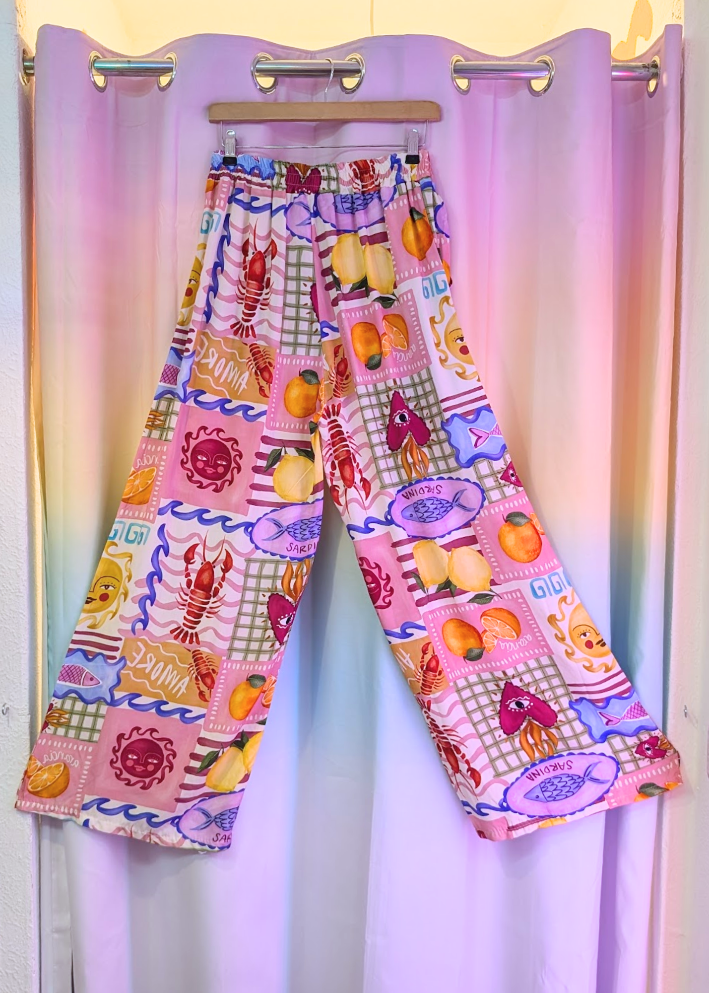 The Edit - Sardinia Summer Print Trousers