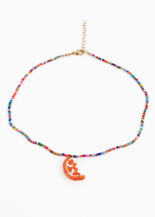 My Doris - Orange Beaded Fruit Necklace