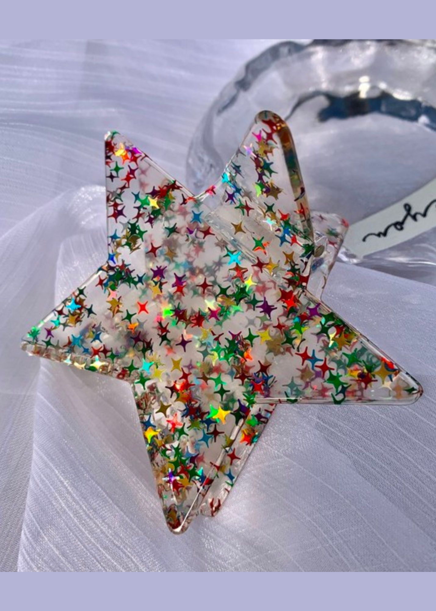 The Edit - Rainbow Confetti Star Hair Claw