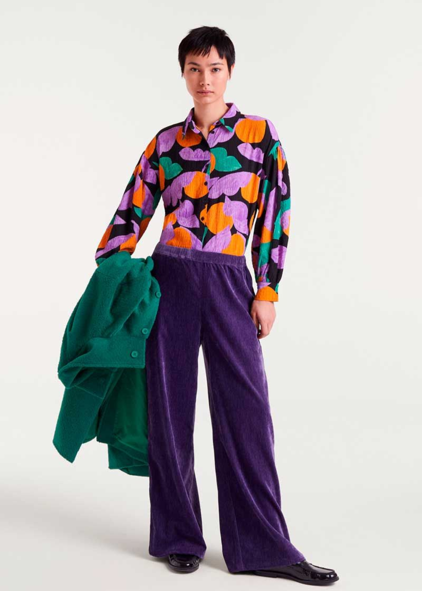 Compañia Fantastica - Retro Apricot Print Shirt