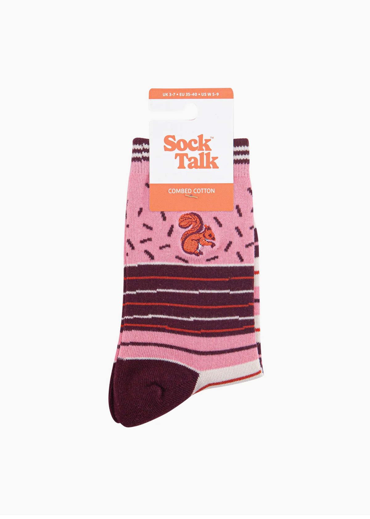 Sock Talk - Embroidered Squirrel Socks
