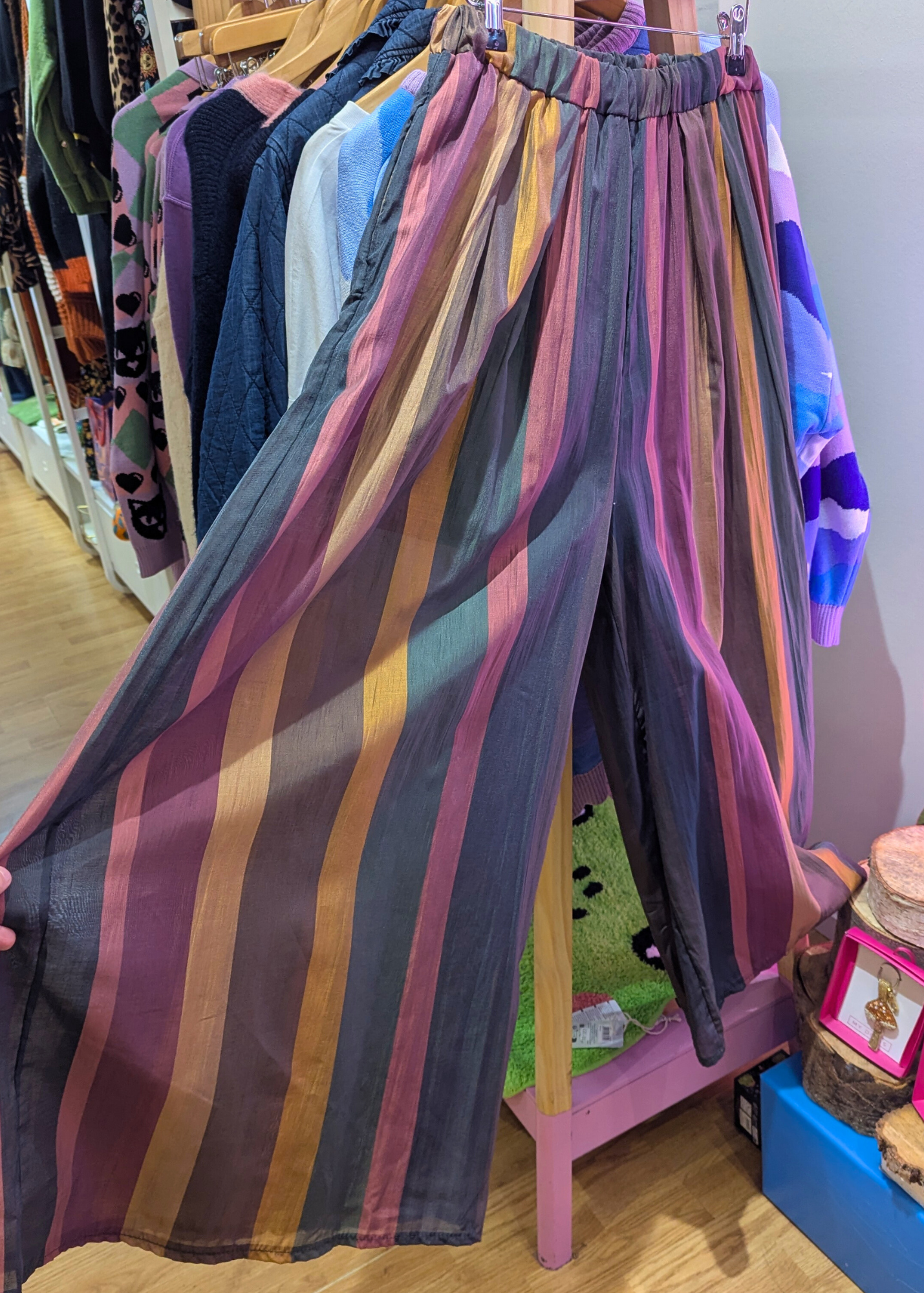 The Edit - Colourful Vertical Stripe Trousers