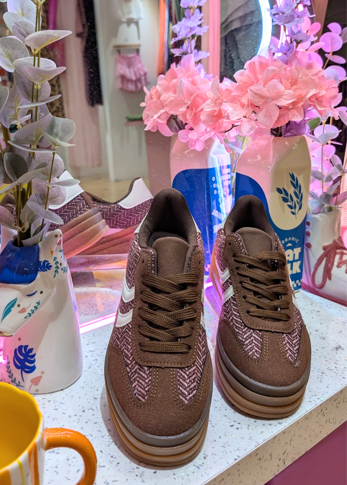 The Edit - Maroon Platform Trainers