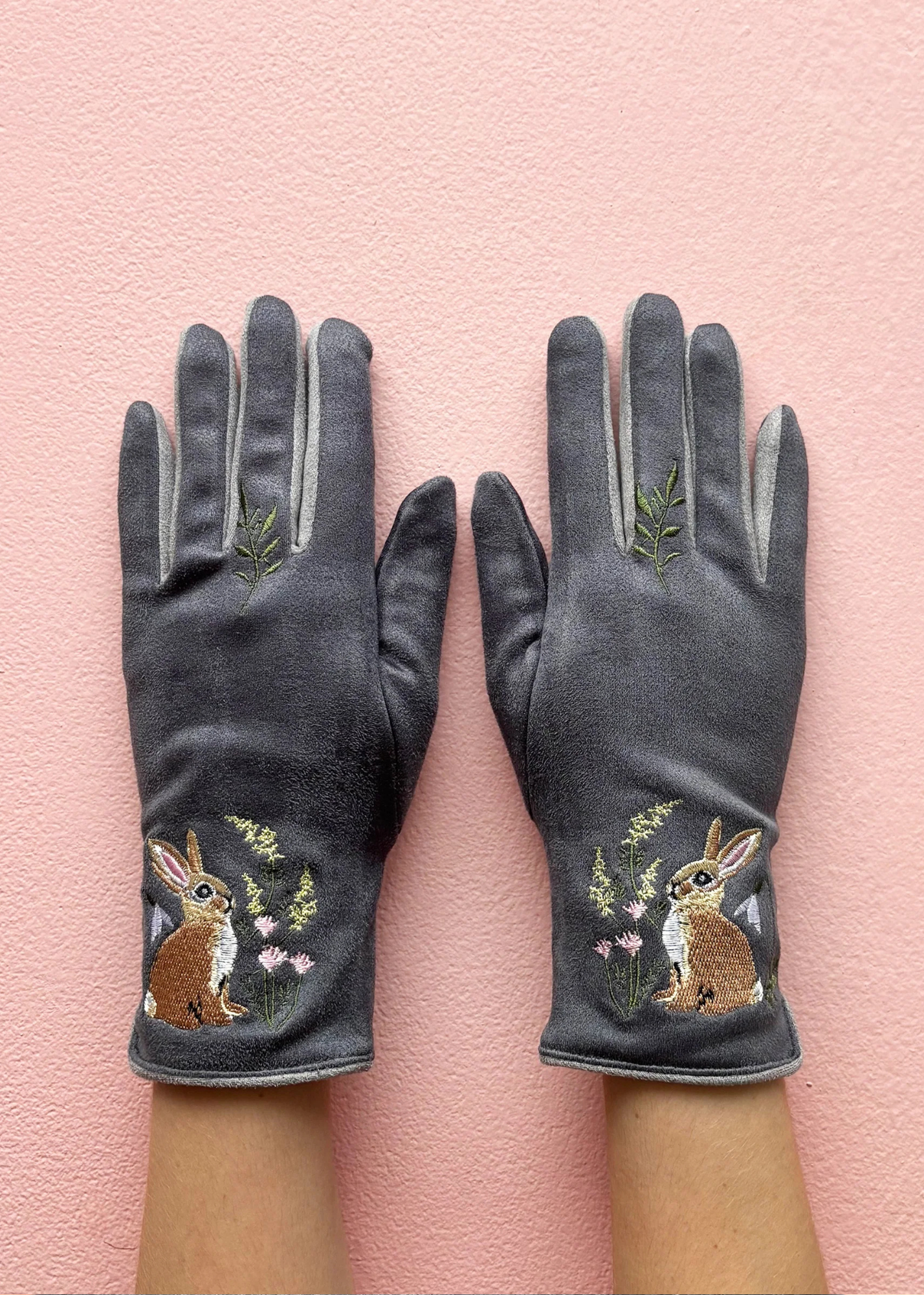 House of Disaster - Secret Garden Embroidered Rabbit Gloves