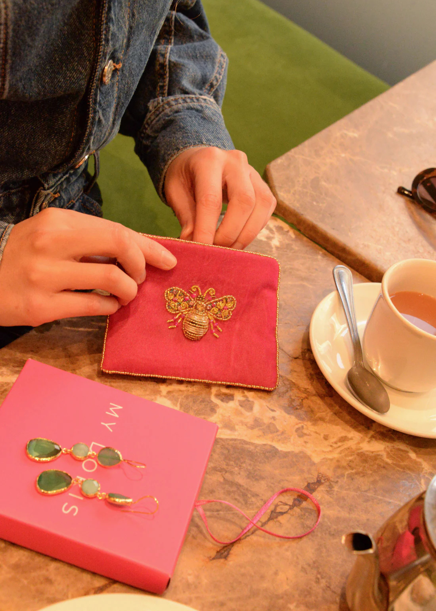 My Doris - Bee Purse in Gold and Pink