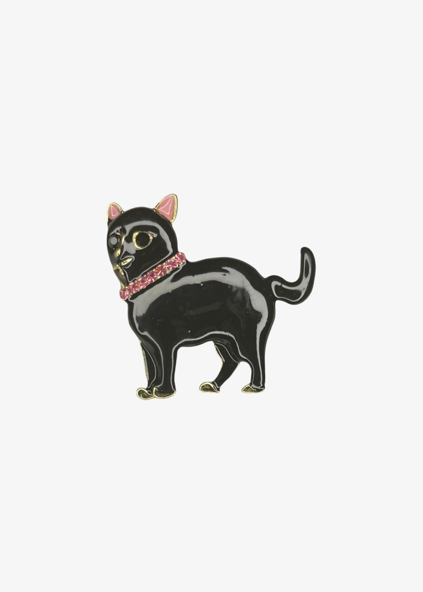 The Edit - Enamel Cute Black Cat Brooch