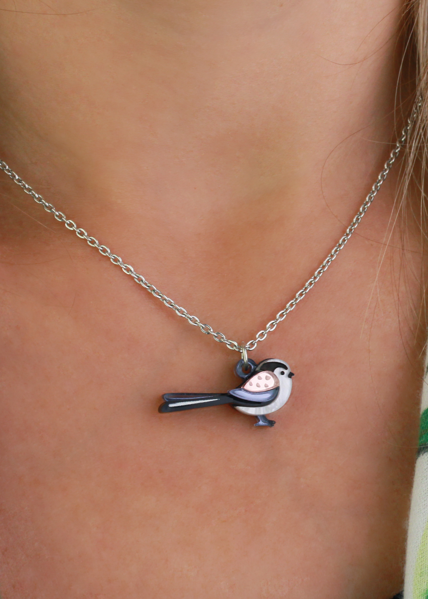 Little Moose - Long-Tailed Tit Charm Necklace