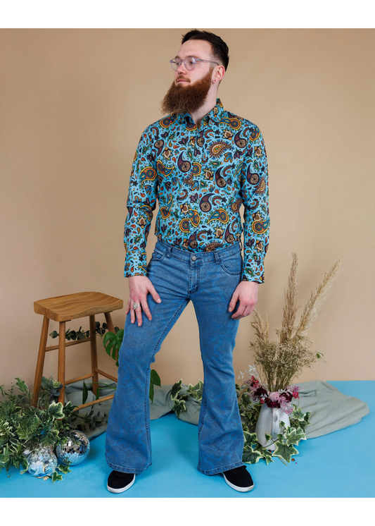 Run & Fly - Hendrix Paisley Bell Bottom Flares
