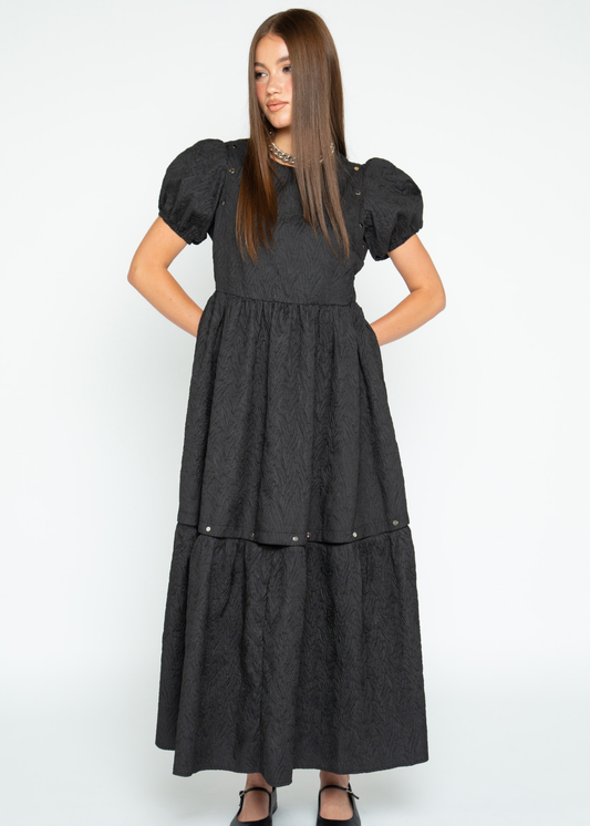 Daisy Street - Hazel Black Textured 4-ways-to-wear Dress