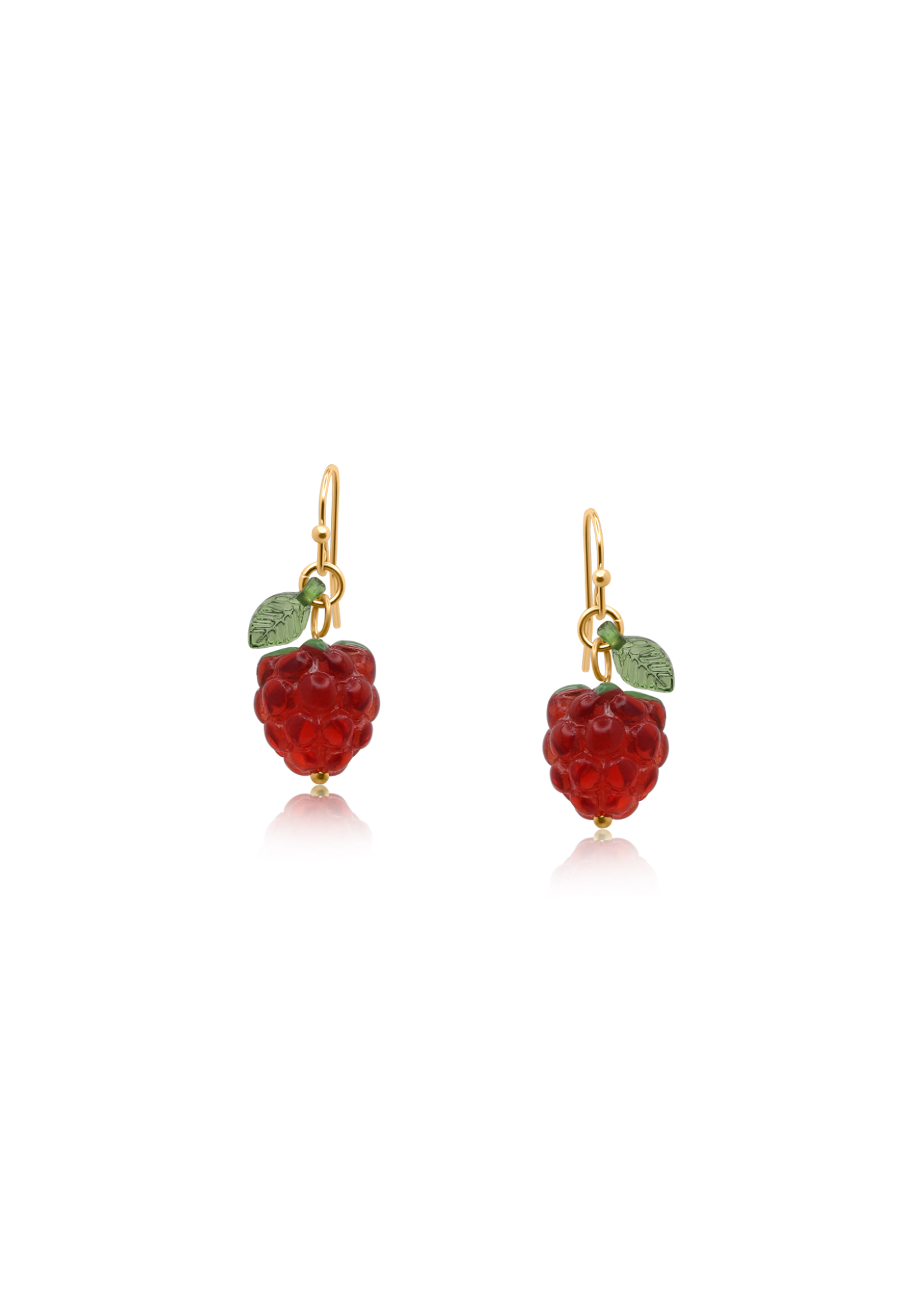 Big Metal London - Raspberry Dangle Earrings