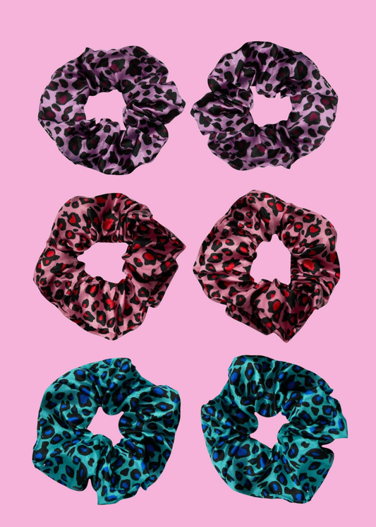 The Edit - Leopard Print Scrunchie Set of 2