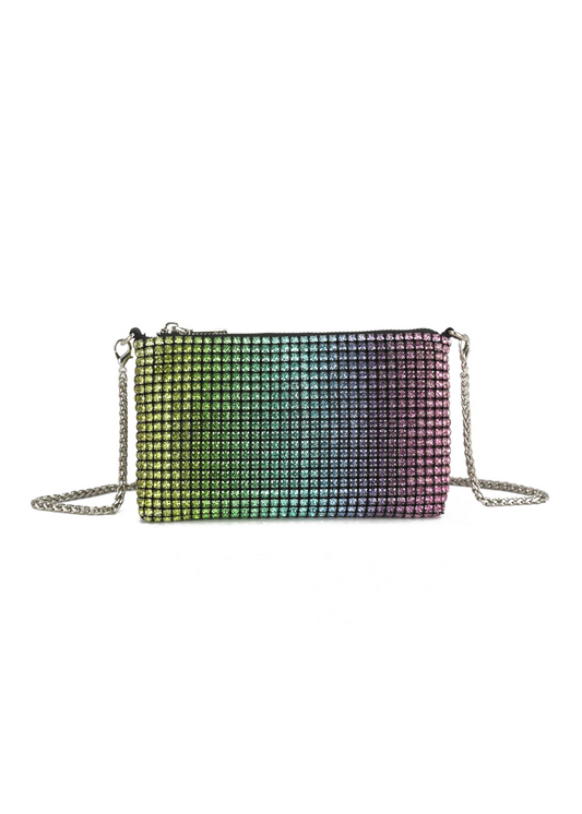 The Edit - Ombre Rainbow Bejeweled Bag