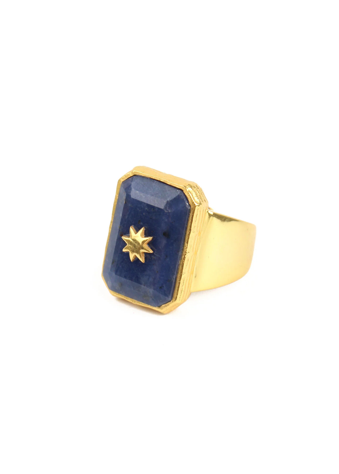 My Doris - Statement Starburst Ring in Blue Sodalite
