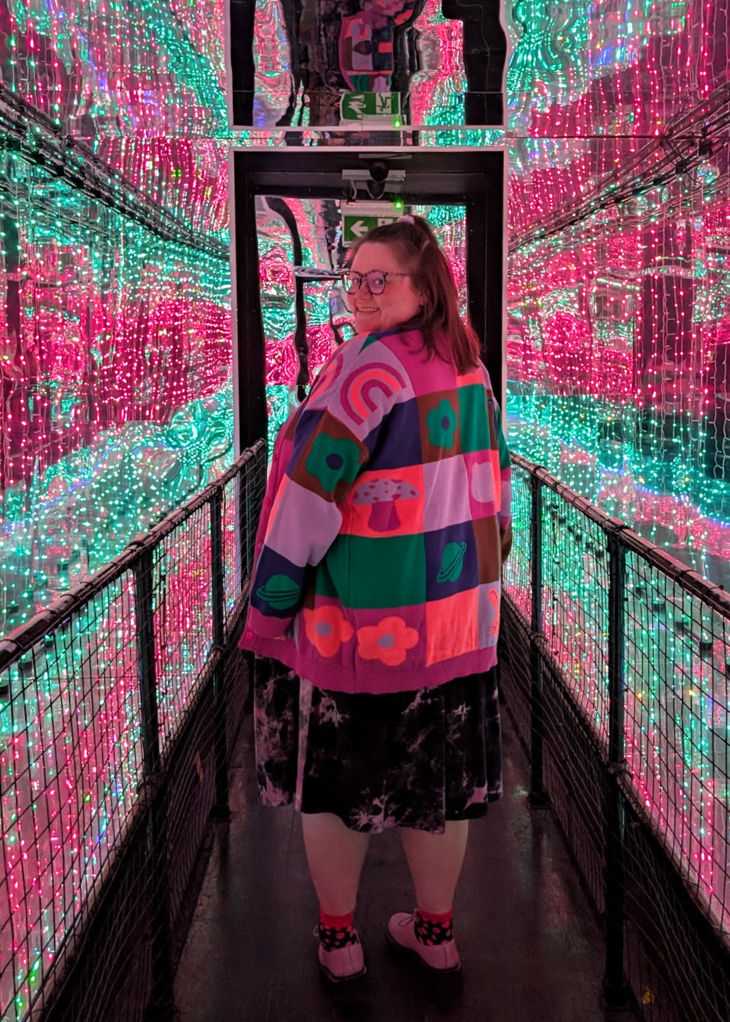 Home of Rainbows - The Cute Check Knit Cardigan