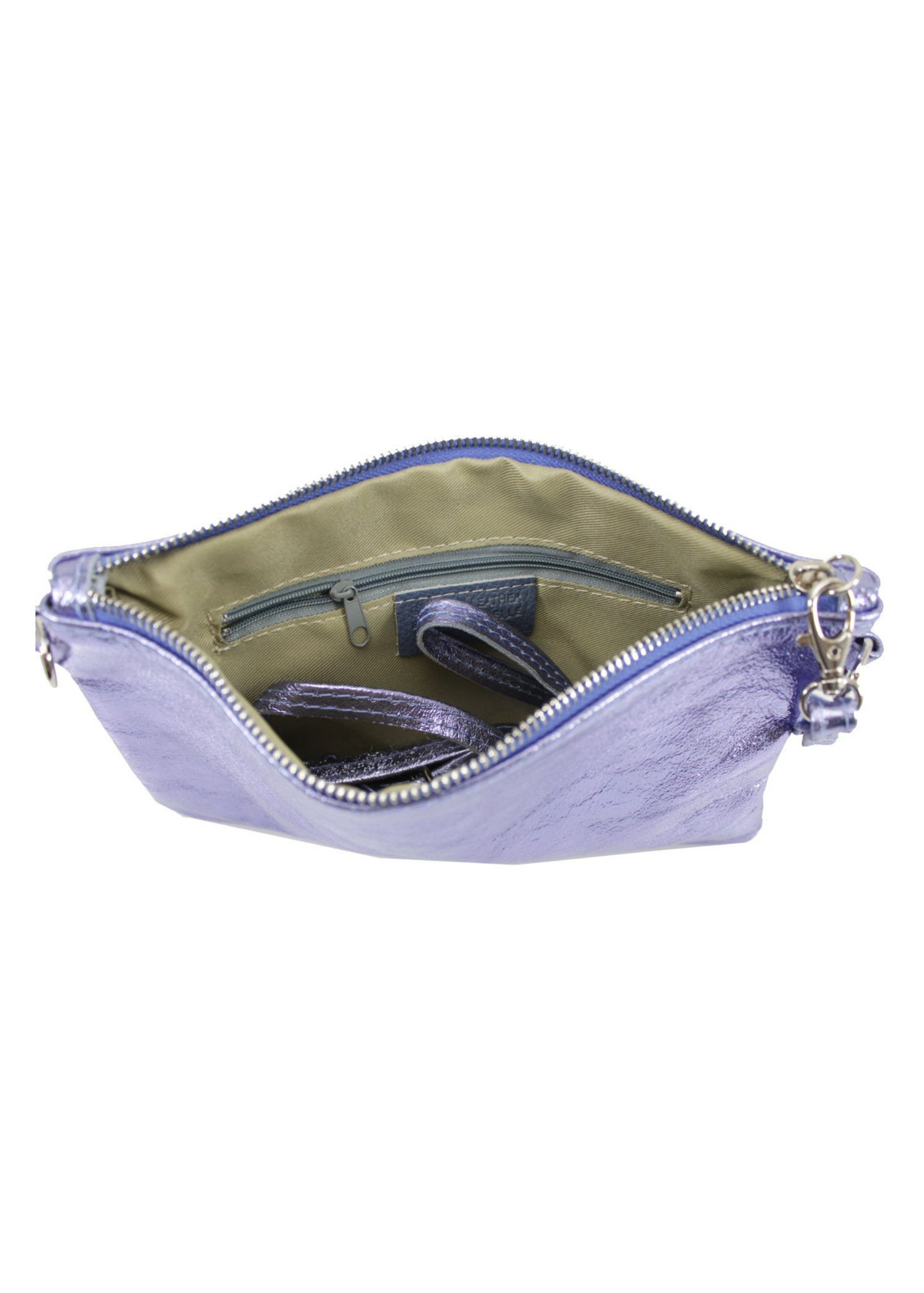 The Edit - Metallic Lilac Leather Shoulder Bag