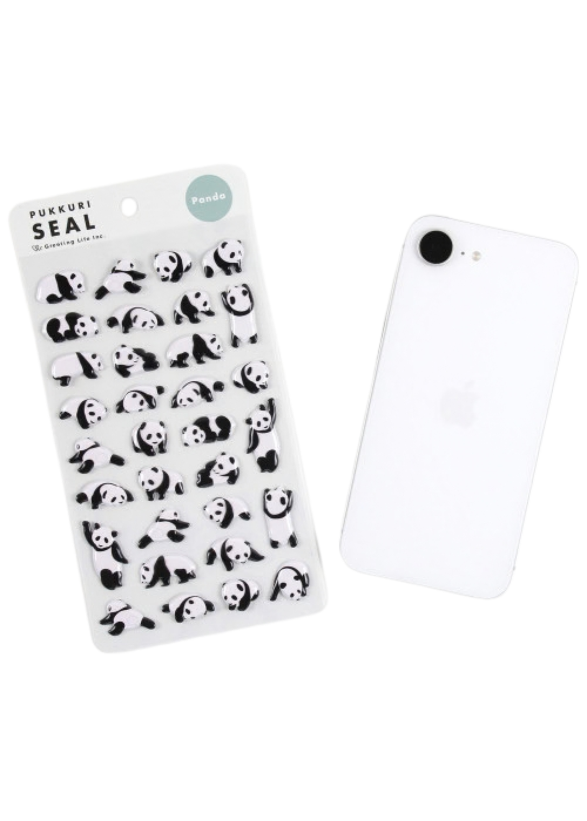 Greeting Life - Panda Puffy Stickers