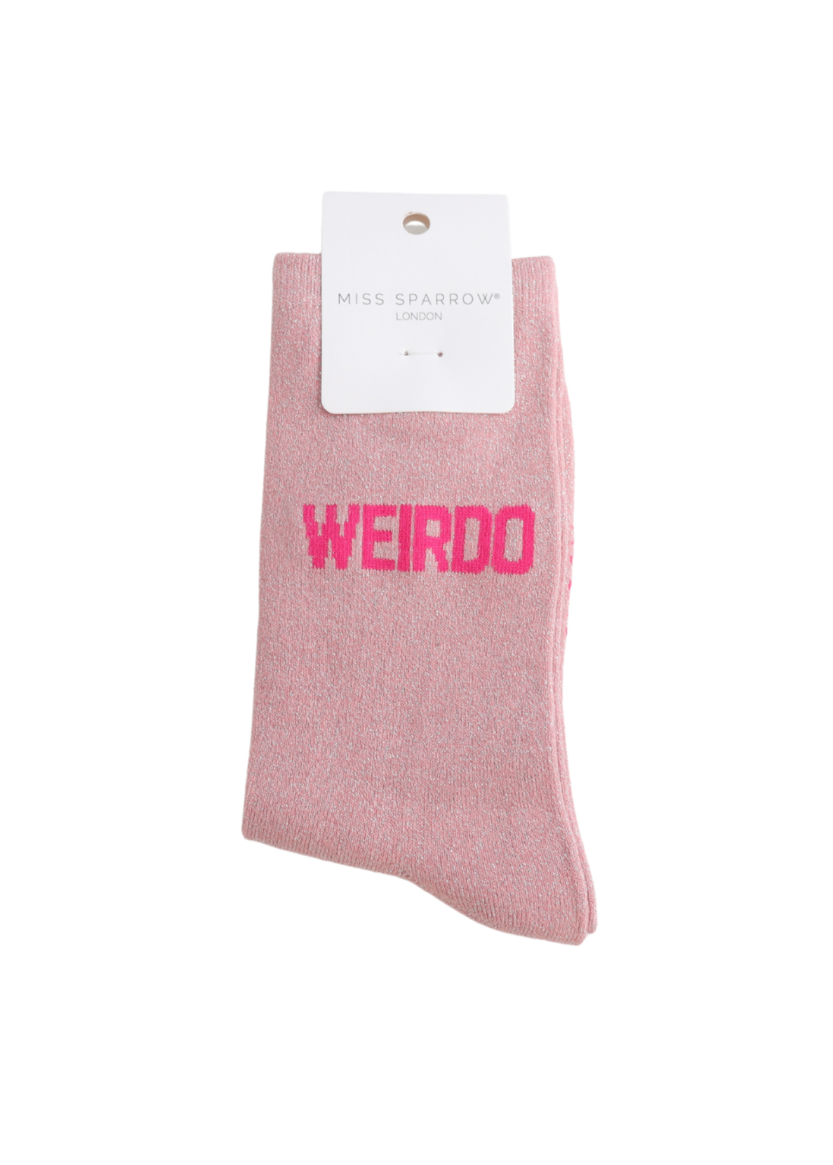 Miss Sparrow - Glitter Statement ‘Weirdo’ Socks