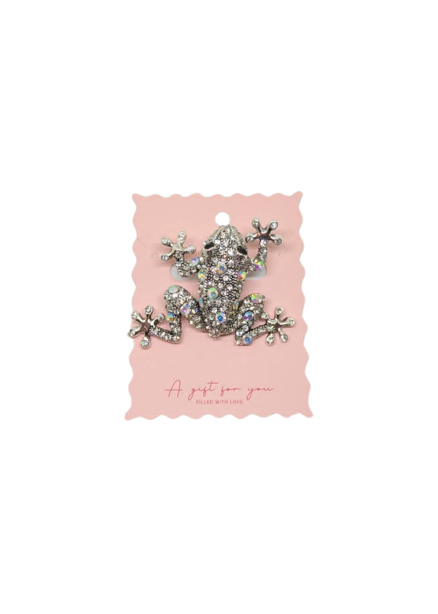 The Edit - Iridescent Silver Frog Brooch