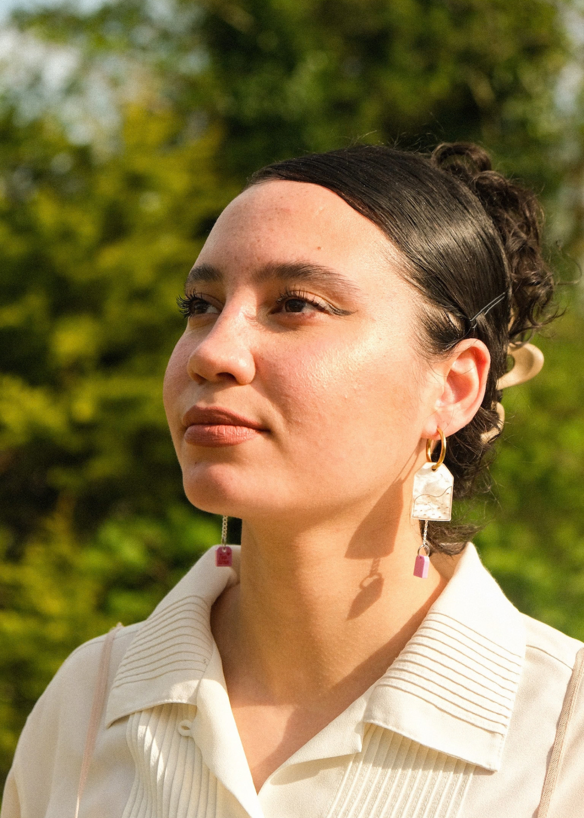 Cuteryko - Tea Bag Hoop Earrings