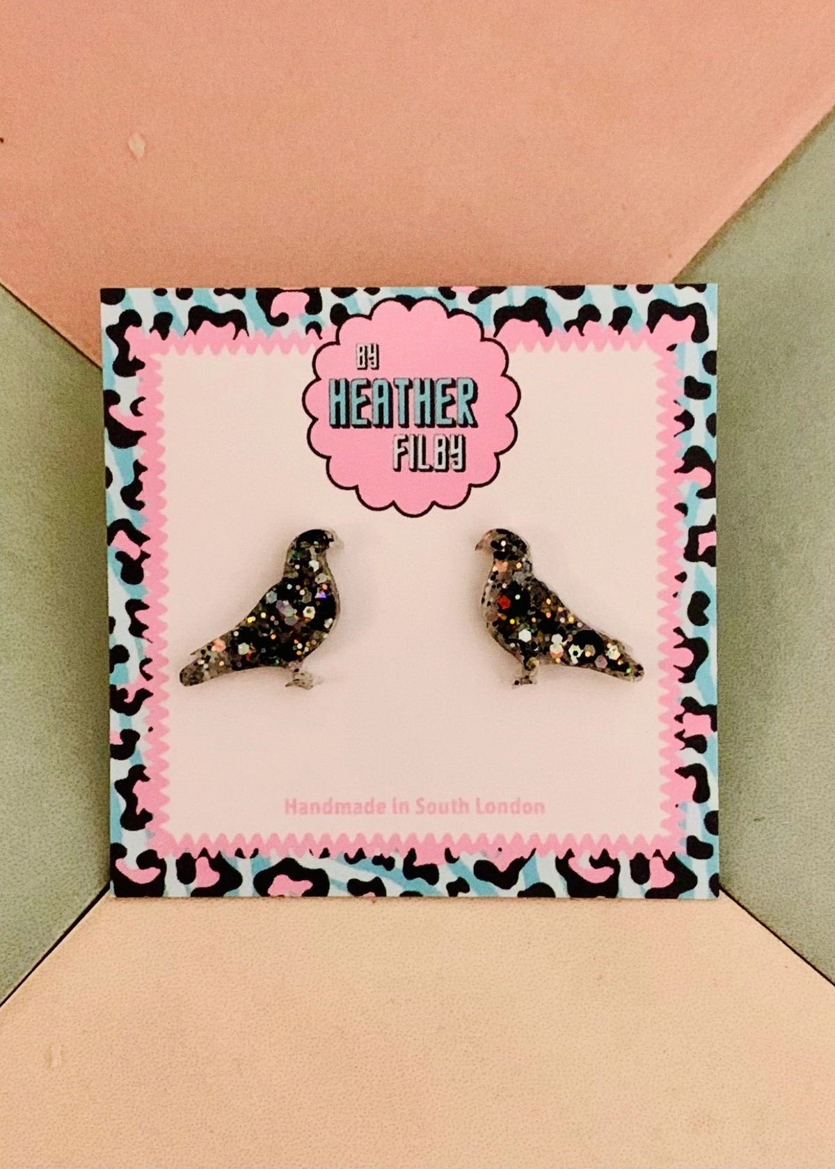 By Heather Filby - Pigeon Stud earrings